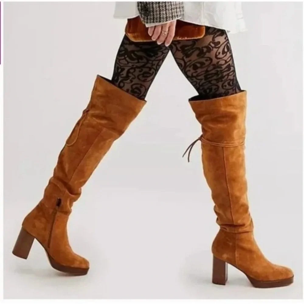 Free People Echo Platform Over The Knee boots - Picture 3 of 5